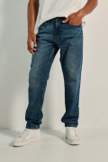 Jean 90´S azul oscuro tiro alto con bolsillos y bota recta