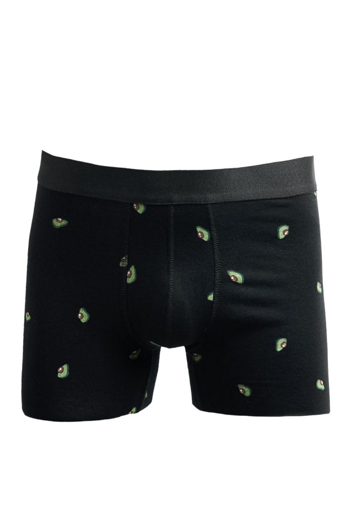Bóxer midway brief-largo negro con diseños de aguacates