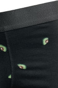 Bóxer midway brief-largo negro con diseños de aguacates