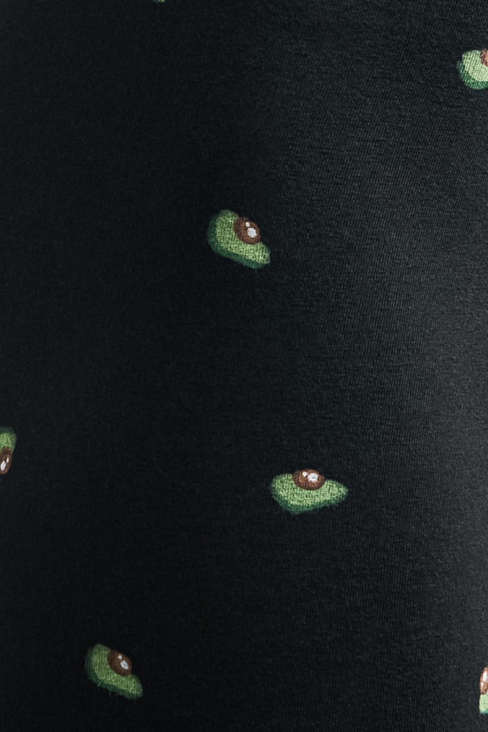 Bóxer midway brief-largo negro con diseños de aguacates