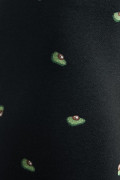 Bóxer midway brief-largo negro con diseños de aguacates