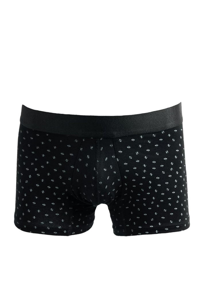 Bóxer trunk-corto negro con diseños de mini print