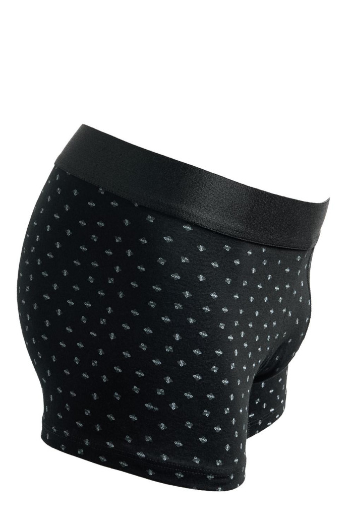 Bóxer trunk-corto negro con diseños de mini print