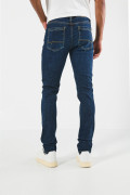 Jean azul oscuro skinny ajustado con tiro bajo