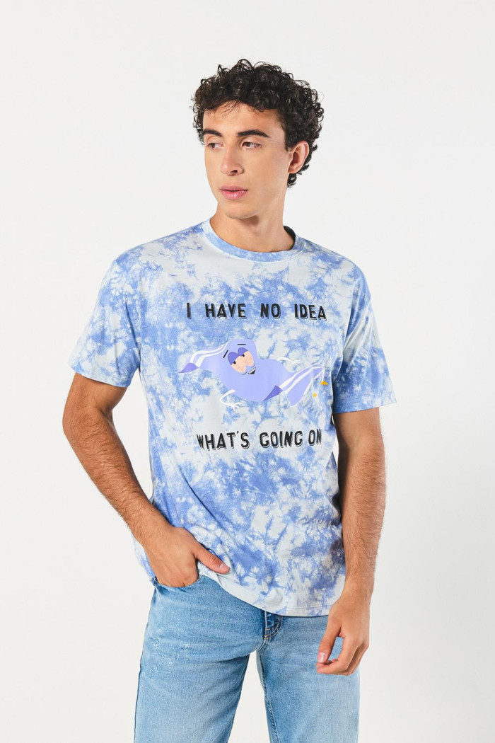 Camiseta azul tie dye de South Park manga corta