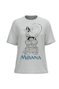 Camiseta crema clara de Moana con cuello redondo