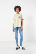 Camiseta kaki en algodón manga corta con diseño de Moana