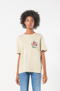 Camiseta kaki en algodón manga corta con diseño de Moana