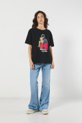 Camiseta de Squid Game negra con cuello redondo