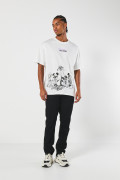 Camiseta oversize crema cuello redondo de Mickey and Friends