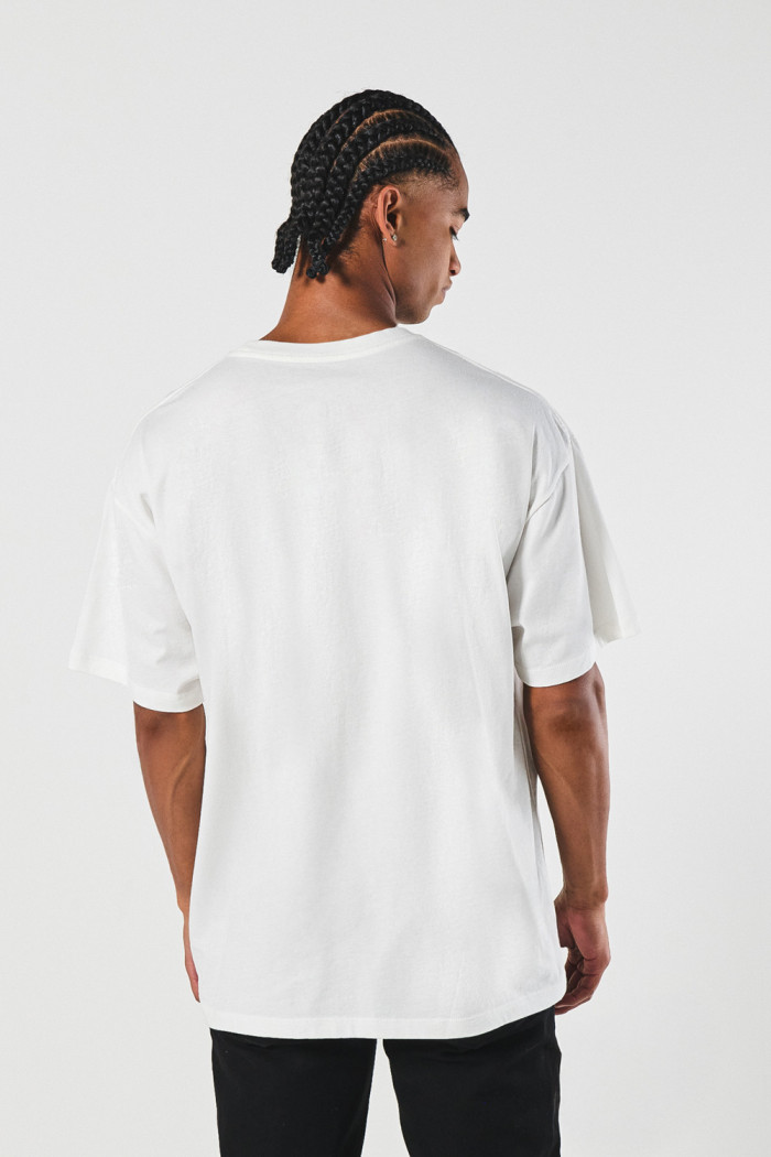 Camiseta oversize crema cuello redondo de Mickey and Friends