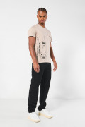 Camiseta kaki clara de NASA con manga corta y bolsillo