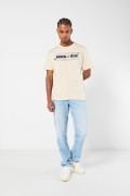 Camiseta de Félix el Gato kaki clara con cuello redondo