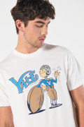 Camiseta de Yale University crema con manga corta