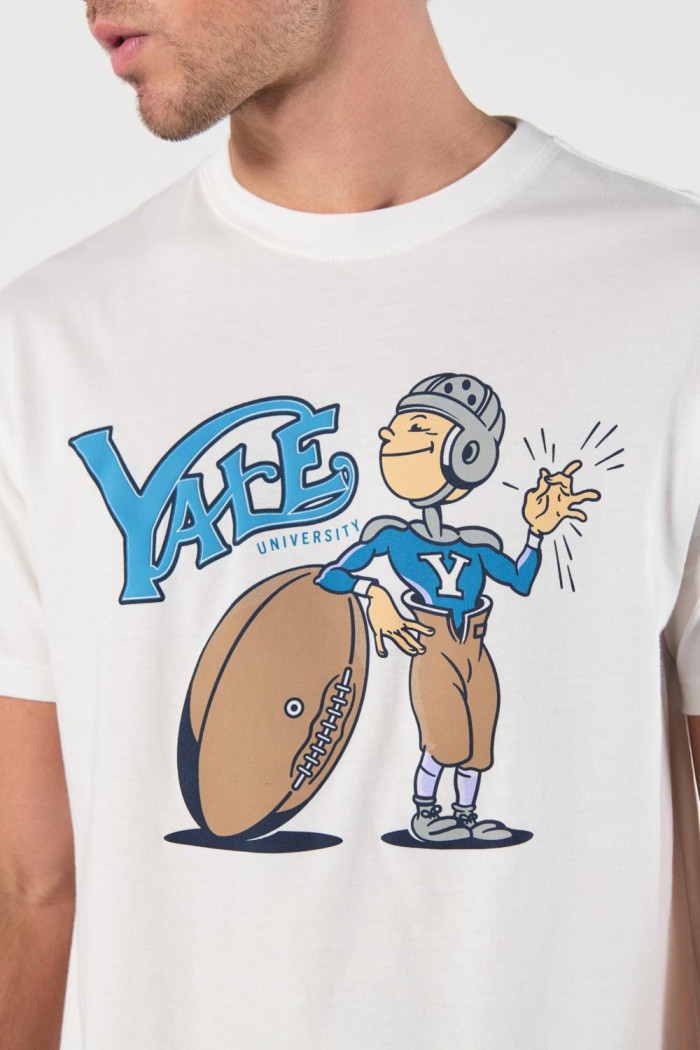 Camiseta de Yale University crema con manga corta