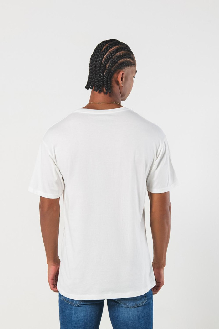 Camiseta crema manga corta con arte de Las Vegas