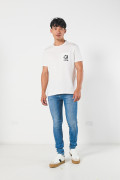 Camiseta de Félix el Gato crema con manga corta y bolsillo