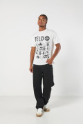 Camiseta crema clara de Félix el Gato manga corta