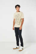 Camiseta kaki cuello redondo con estampado de Dragon Ball Z