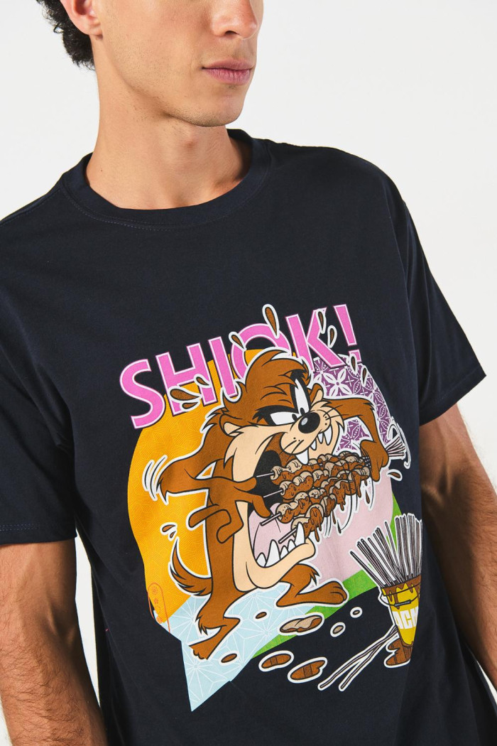 Camiseta azul intensa de Looney Tunes con manga corta