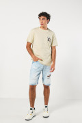 Camiseta de Félix el Gato kaki con cuello redondo
