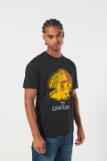 Camiseta negra manga corta con diseño del Rey León