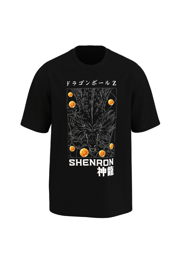 Camiseta manga corta negra con arte de Dragon Ball Z