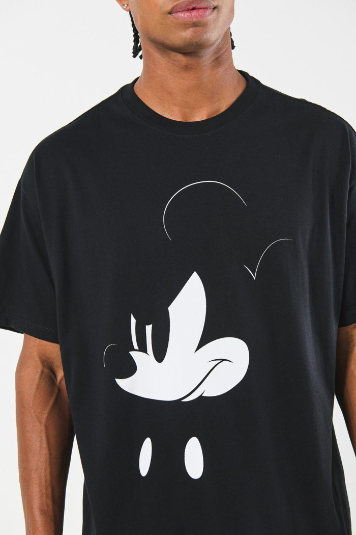 Camiseta oversize manga corta negra de Mickey
