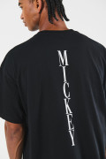 Camiseta oversize manga corta negra de Mickey