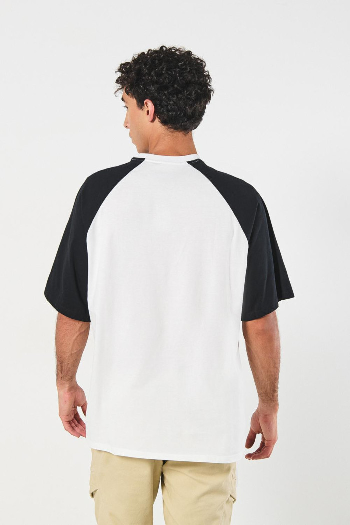 Camiseta oversize crema manga ranglan de Mickey