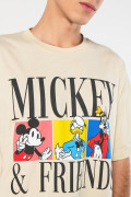 Camiseta manga corta oversize kaki de Mickey and Friends