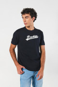 Camiseta manga corta azul intensa con arte college