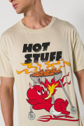 Camiseta kaki clara de Hot Stuff con manga corta