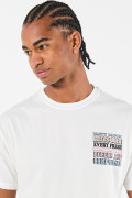 Camiseta unicolor estampada con cuello redondo
