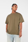 Camiseta verde manga corta oversize con diseño místico