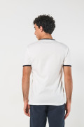 Camiseta de Snoopy & Harvard crema con manga corta
