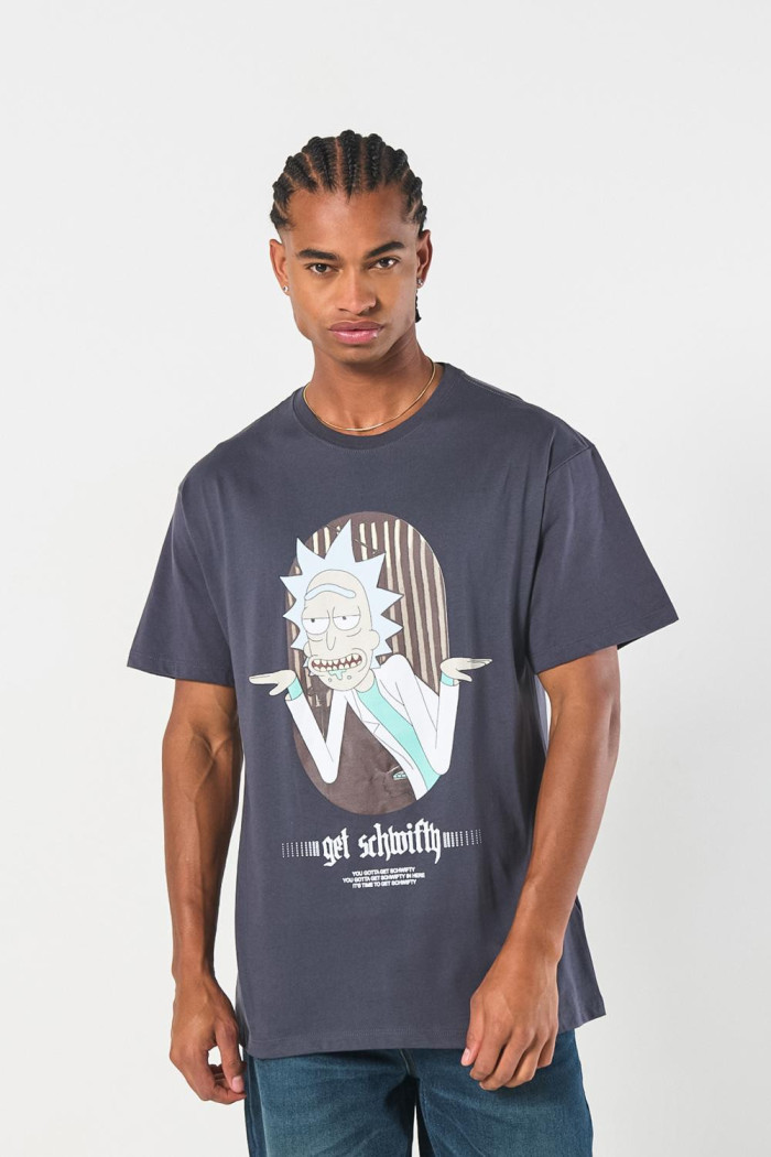 Camiseta de Rick and Morty gris manga corta