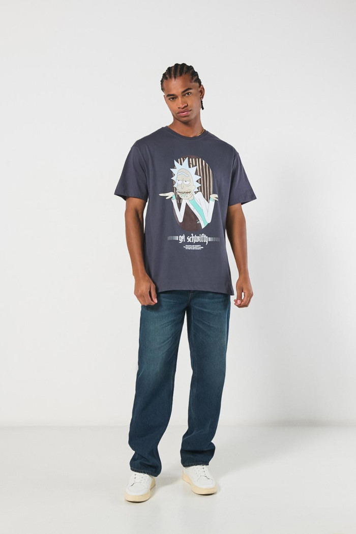 Camiseta de Rick and Morty gris manga corta
