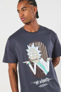 Camiseta de Rick and Morty gris manga corta