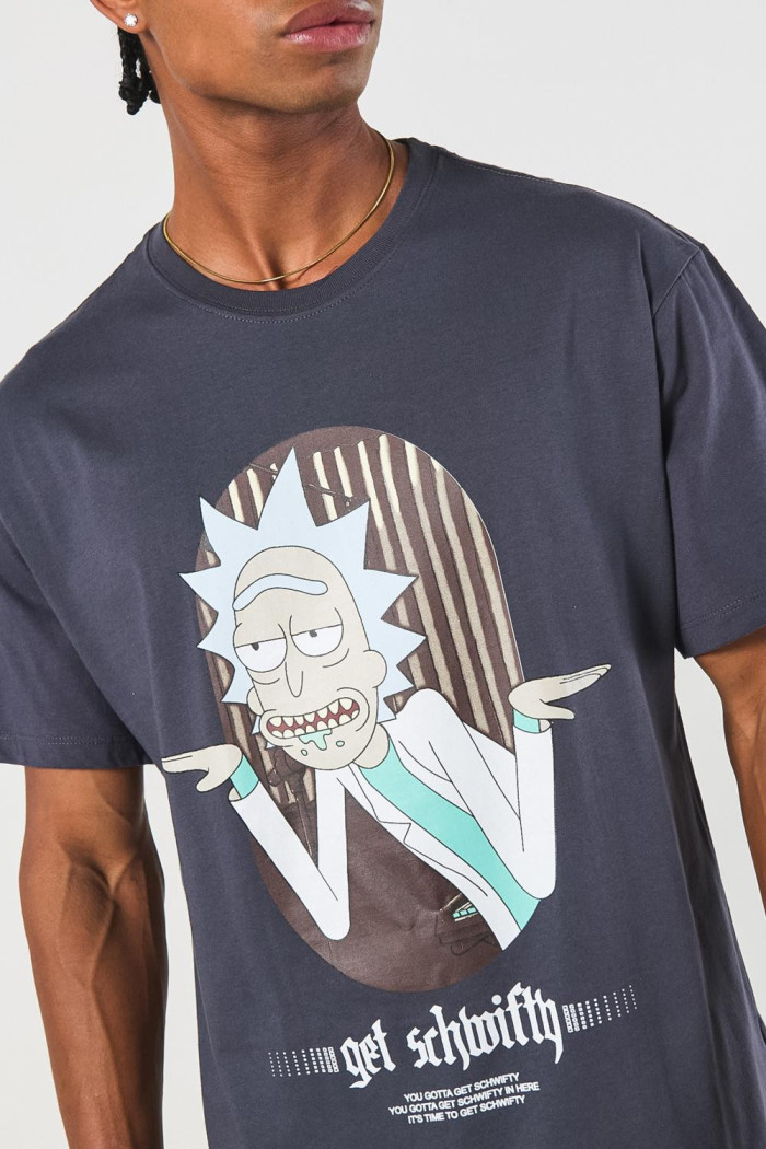Camiseta de Rick and Morty gris manga corta