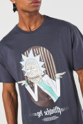 Camiseta de Rick and Morty gris manga corta