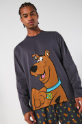 Camiseta manga larga gris con diseño de Scooby-Doo