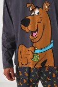 Camiseta manga larga gris con diseño de Scooby-Doo