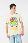 Camiseta kaki cuello redondo con estampado de Scooby-Doo