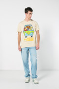 Camiseta kaki cuello redondo con estampado de Scooby-Doo