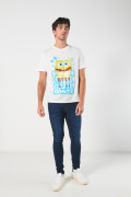 Camiseta manga corta crema clara de Bob Esponja