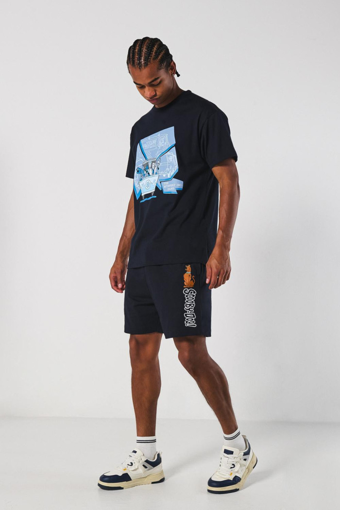 Bermuda azul intensa con estampado de Scooby-Doo
