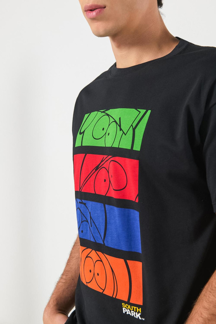 Camiseta de South Park negra con cuello redondo