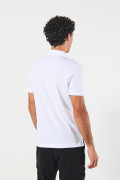Camiseta unicolor polo con aberturas y manga corta