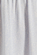 Vestido corto azul con escotes en V y flores estampadas